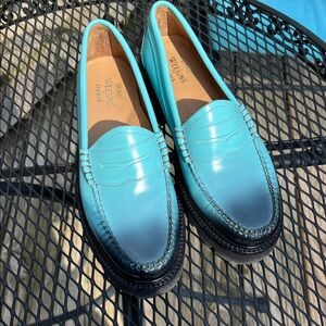 GH Bass, Whitney hombre lug pastel blue Original Weejuns